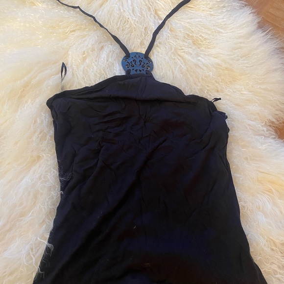 VGC Mexx women’s tie back fashion blacked out tank top in SZ S!! - Picture 1 of 4